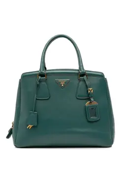 Prada Pre-Owned: Зелёная сумка-шоппер 