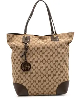 Gucci Pre-Owned: Коричневая сумка-шоппер 