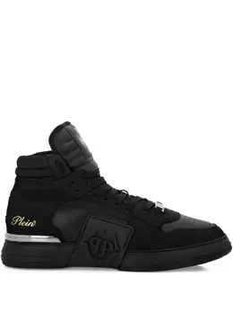 Philipp Plein: Чёрные кроссовки  Phantom Kicks