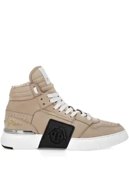 Philipp Plein: Бежевые кроссовки  Hexagon