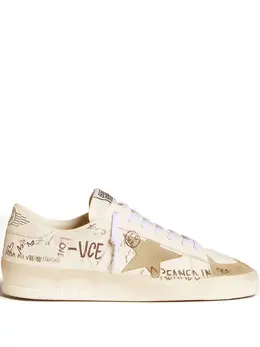 Golden Goose: Белые кроссовки  Stardan