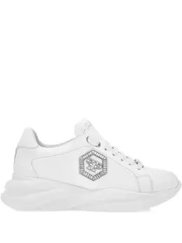 Philipp Plein: Белые кроссовки  Crystal