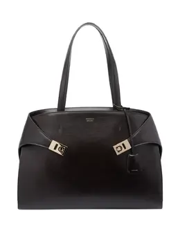 Ferragamo: Коричневая сумка-шоппер 
