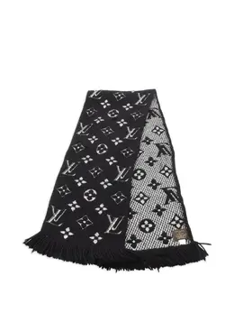 Louis Vuitton Pre-Owned: Чёрный шарф 