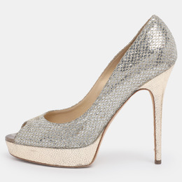 Jimmy Choo: Серебристые туфли 