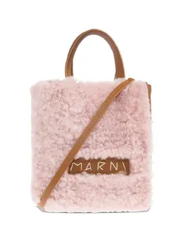 Marni: Розовая сумка-шоппер 