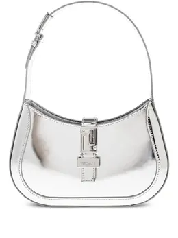 Versace: Серебристая сумка-шоппер  Greca