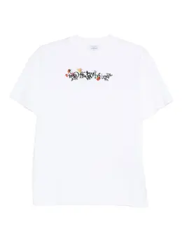 Off-White: Футболка с растительным принтом 
