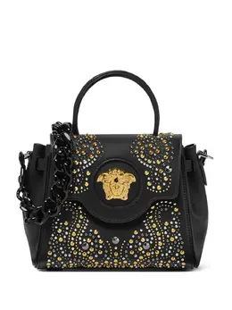 Versace: Чёрная сумка-шоппер  La Medusa
