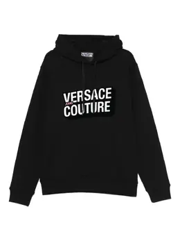 Versace Jeans Couture: Чёрная толстовка 