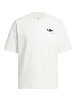 adidas: Белая футболка 
