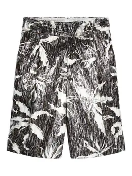 DRIES VAN NOTEN: Шорты с растительным принтом 
