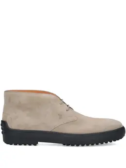 Tod's: Бежевые ботинки 