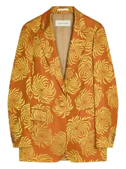 DRIES VAN NOTEN: Жакет с растительным принтом 