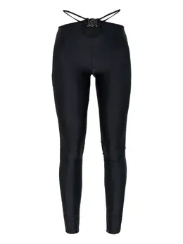 Versace Jeans Couture: Чёрные легинсы 