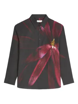 DRIES VAN NOTEN: Рубашка с растительным принтом 