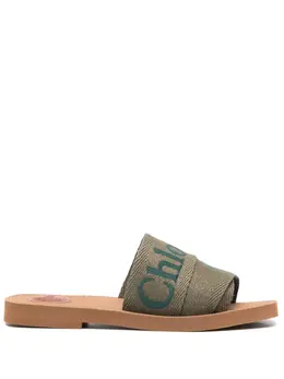 Chloé: Зелёные сандалии  Woody