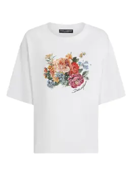 Dolce & Gabbana: Футболка  T с цветочным принтом