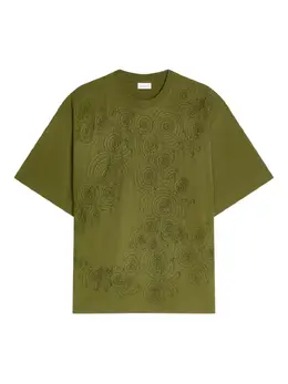 DRIES VAN NOTEN: Футболка с растительным принтом 