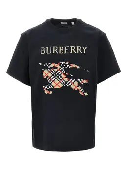 Burberry: Чёрная футболка 