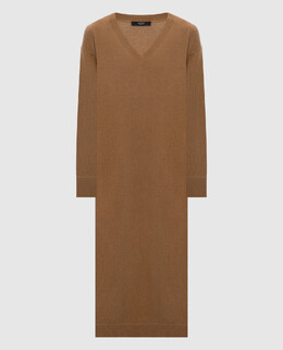 Max Mara Weekend: Коричневое платье 