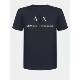 Armani Exchange: Тёмная футболка 