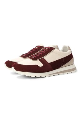 Brunello Cucinelli: Бордовые кроссовки 