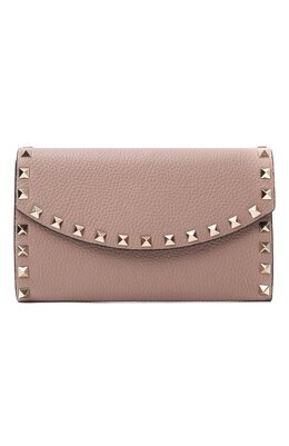 Valentino: Бежевый клатч  Rockstud