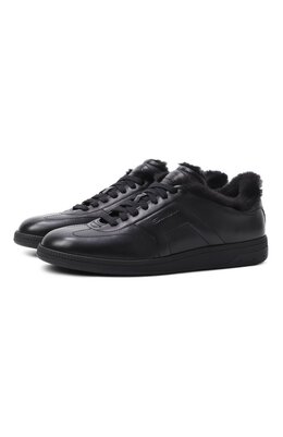 Santoni: Чёрные кеды 