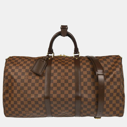 Louis Vuitton: Коричневая спортивная сумка  Keepall