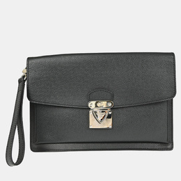 Louis Vuitton: Чёрный клатч 