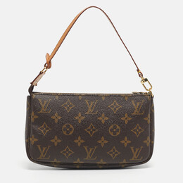 Louis Vuitton: Коричневая сумка  Pochette Accessoires