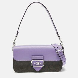 Coach: Фиолетовая сумка через плечо 