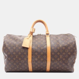 Louis Vuitton: Коричневая сумка  Keepall
