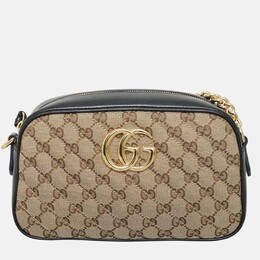 Gucci: Бежевая сумка  Marmont