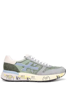 PREMIATA: Зелёные кроссовки  Mick
