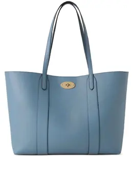Mulberry: Голубая сумка-шоппер  Bayswater