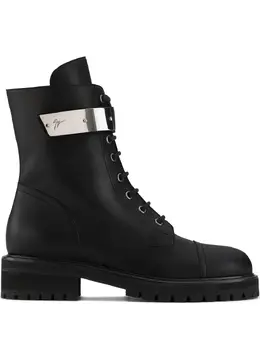 Giuseppe Zanotti: Чёрные ботинки  Combat