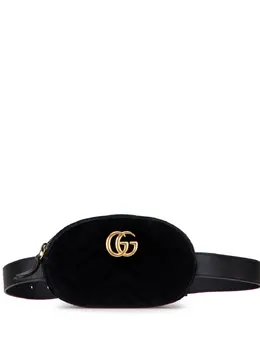 Gucci Pre-Owned: Чёрная поясная сумка 