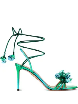 Aquazzura: Зелёные сандалии 