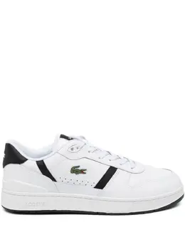 Lacoste: Чёрные кроссовки  T-clip