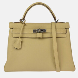 Hermes: Бежевая сумка  Kelly 32