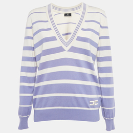 Elisabetta Franchi: Фиолетовый свитер 