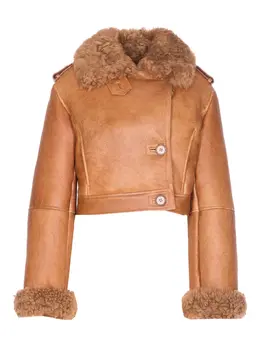 Chloé: Кожаная куртка 