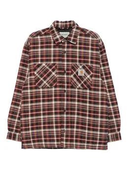 Carhartt WIP: Коричневая рубашка 