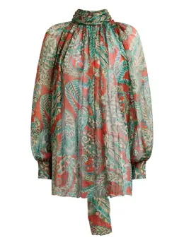 ETRO: Оранжевая блуза 