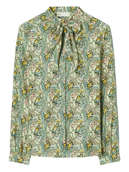 Tory Burch: Блуза с принтом 