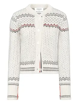 Thom Browne: Белый кардиган 