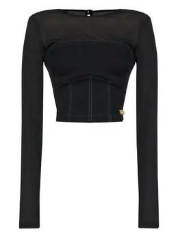 Versace Jeans Couture: Корсет в сетку 