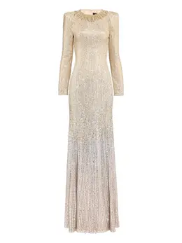 Jenny Packham: Платье с длинным рукавом 